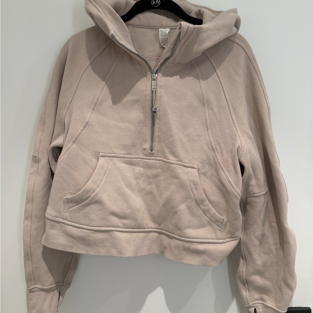 lululemon athletica Light Beige scuba Half-Zip Hoodie